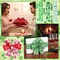 12 Rolls Valentine's Day Wired Edge Ribbon for Wreaths 2 Inch x 60 Yards Red Pink Heart Gnome Truck Print Grosgrain Ribbon Shamrock Clover Crafts for St Patricks Day Party Supplies 12 Styles